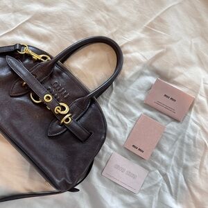 Miu Miu Brown Leather Handbag